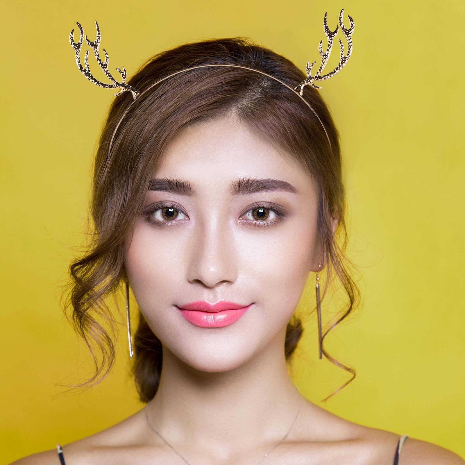 Reindeer Antlers Headband - Bando Kostum Natal, Hiasan Rusa, Hiasan