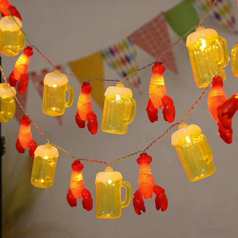 Led Fairy String Lights - Lampu Hias LED Bentuk Mug Bir