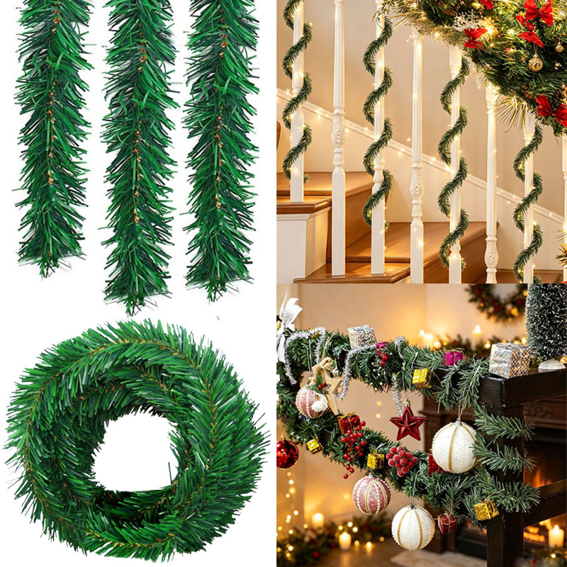 Hiasan Garland Natal Pohon Pin - Tinsel Garland Decoration ulasan dan harga