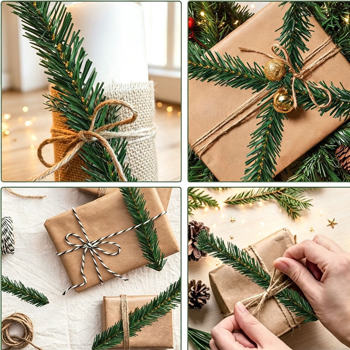 Hiasan Garland Natal Pohon Pin - Tinsel Garland Decoration ulasan dan harga