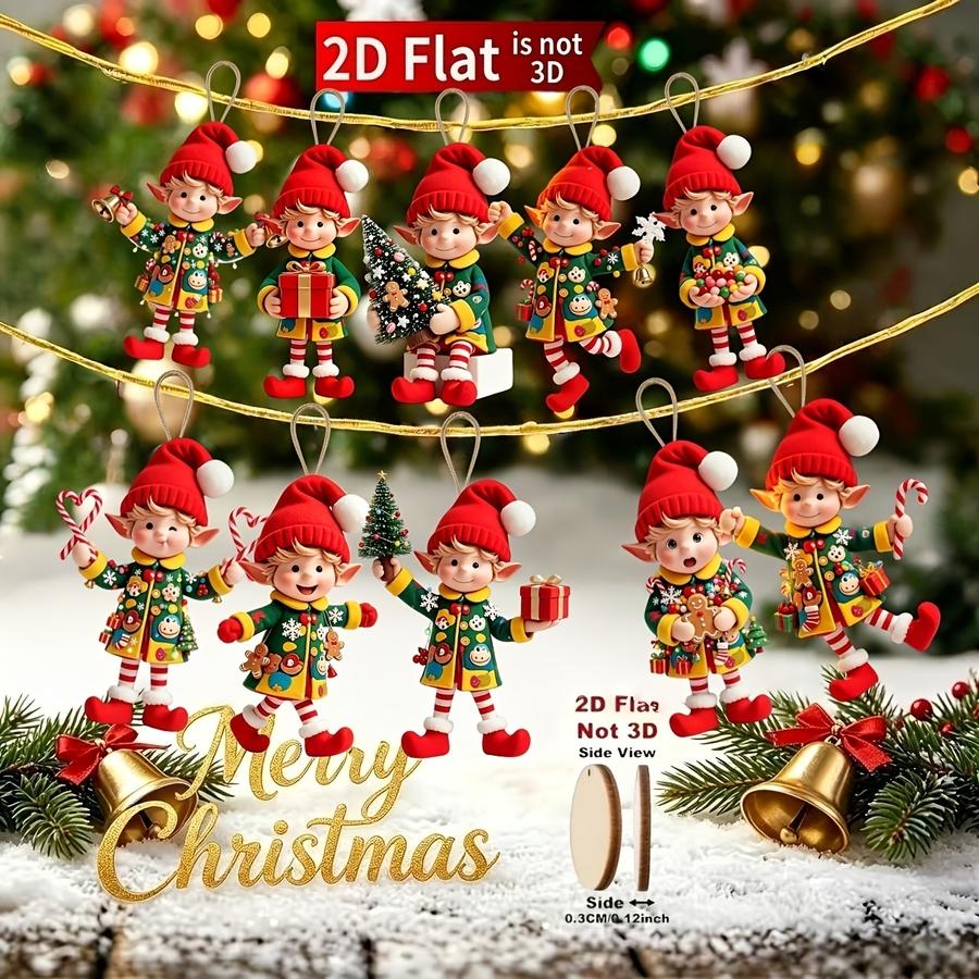 1/5/10/20/50/100pcs 2D Flat, 1 - Christmas Tree Artificial ulasan dan harga