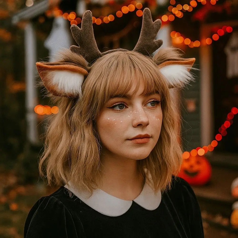 Bando Tanduk Rusa Bulu Lembut, - Reindeer Antlers Headband ulasan dan harga