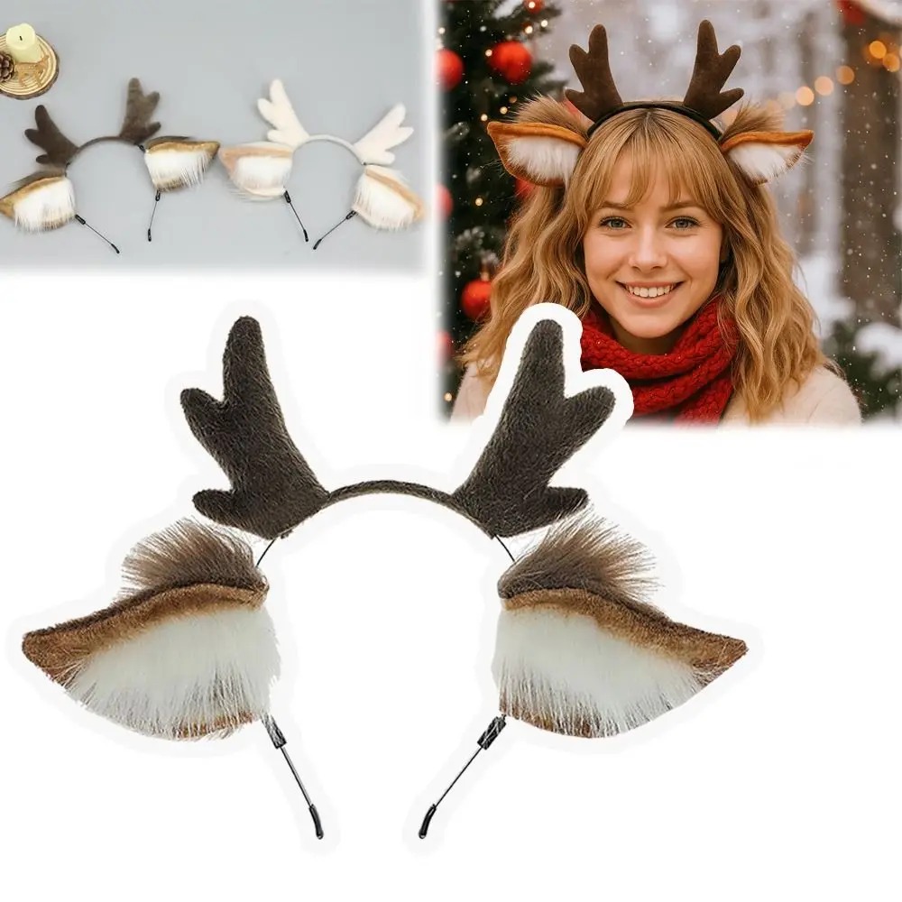 Bando Tanduk Rusa Bulu Lembut, - Reindeer Antlers Headband ulasan dan harga