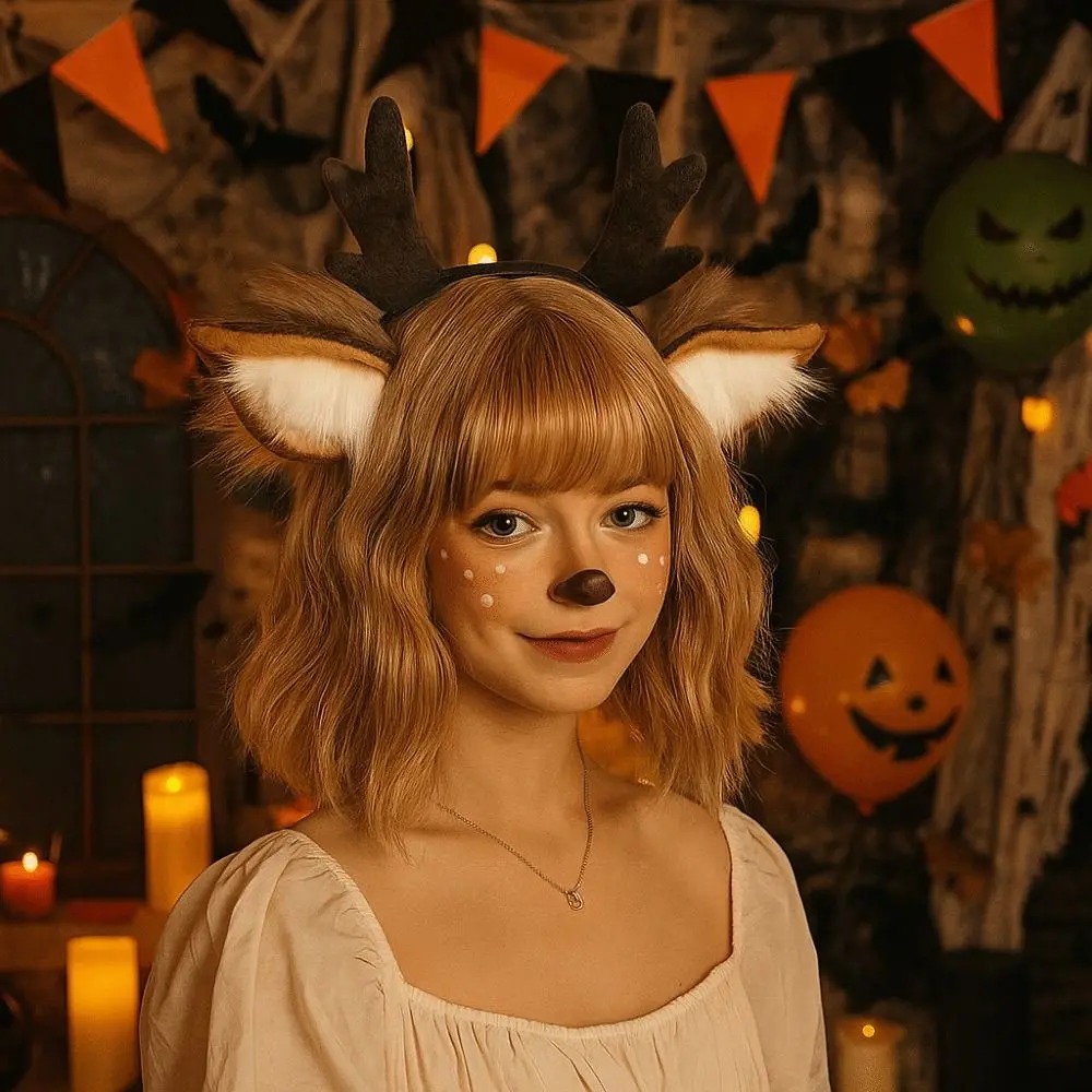 Bando Tanduk Rusa Bulu Lembut, - Reindeer Antlers Headband ulasan dan harga