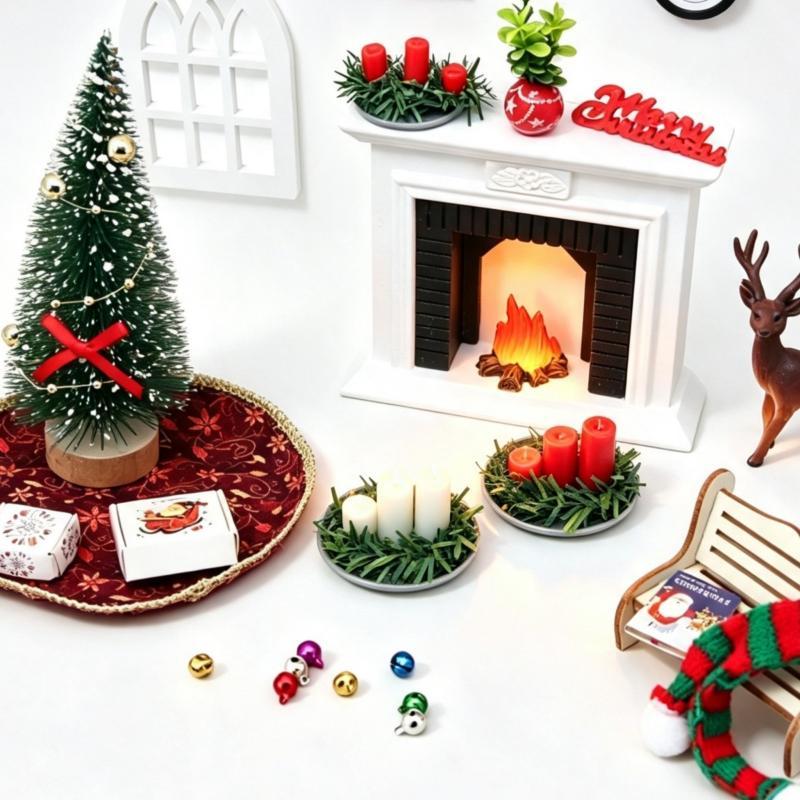 ! 1:12 Aksesori Dekorasi Rumah - Holiday Candle Set ulasan dan harga