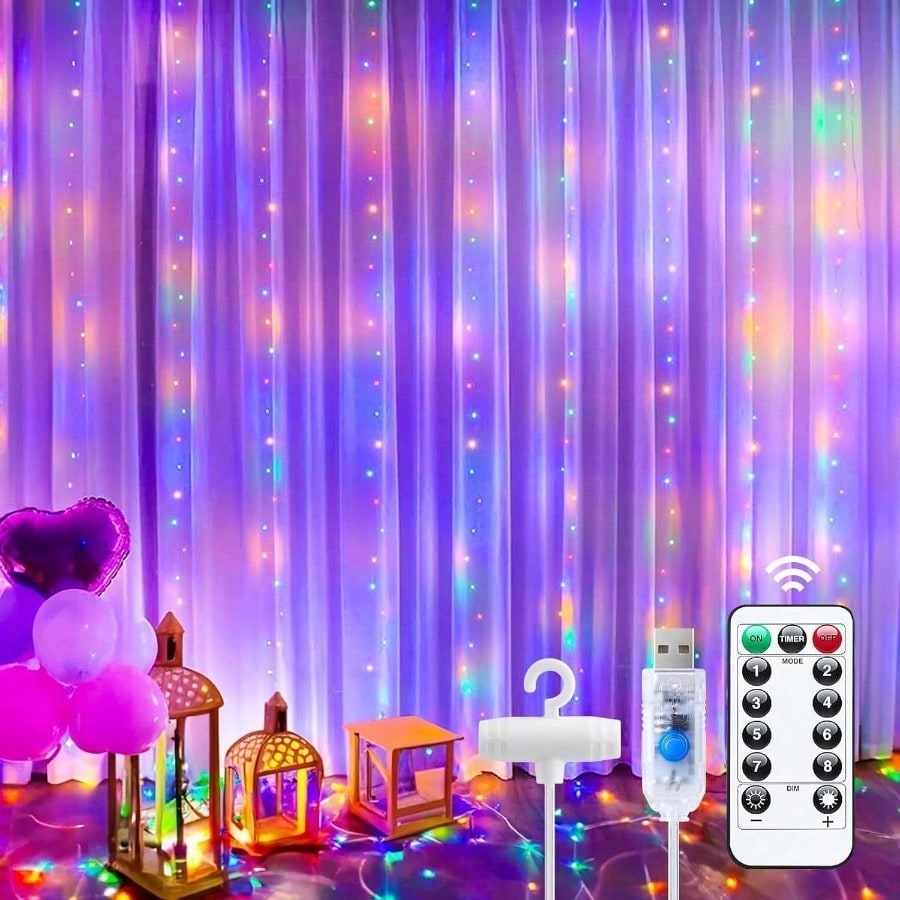 Lampu Tirai, 300 LED Lampu Per - Led Fairy String Lights ulasan dan harga